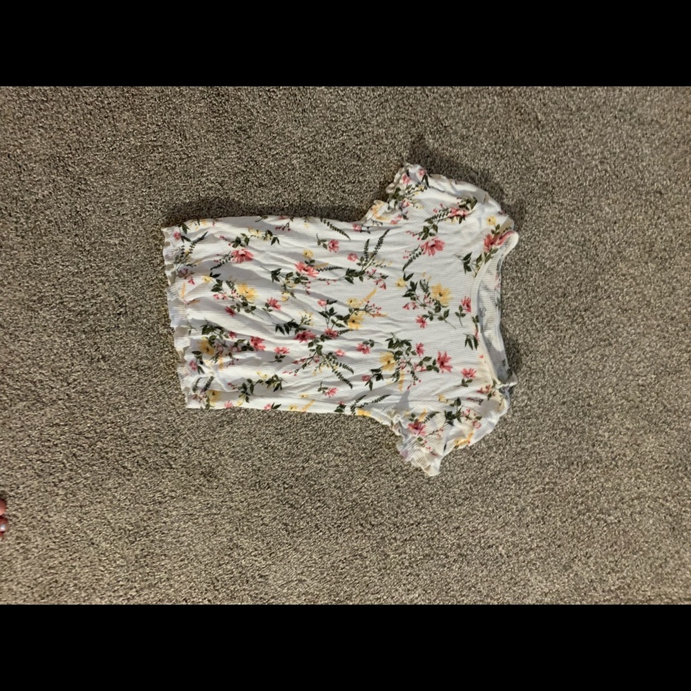 Floral ribbed shirt